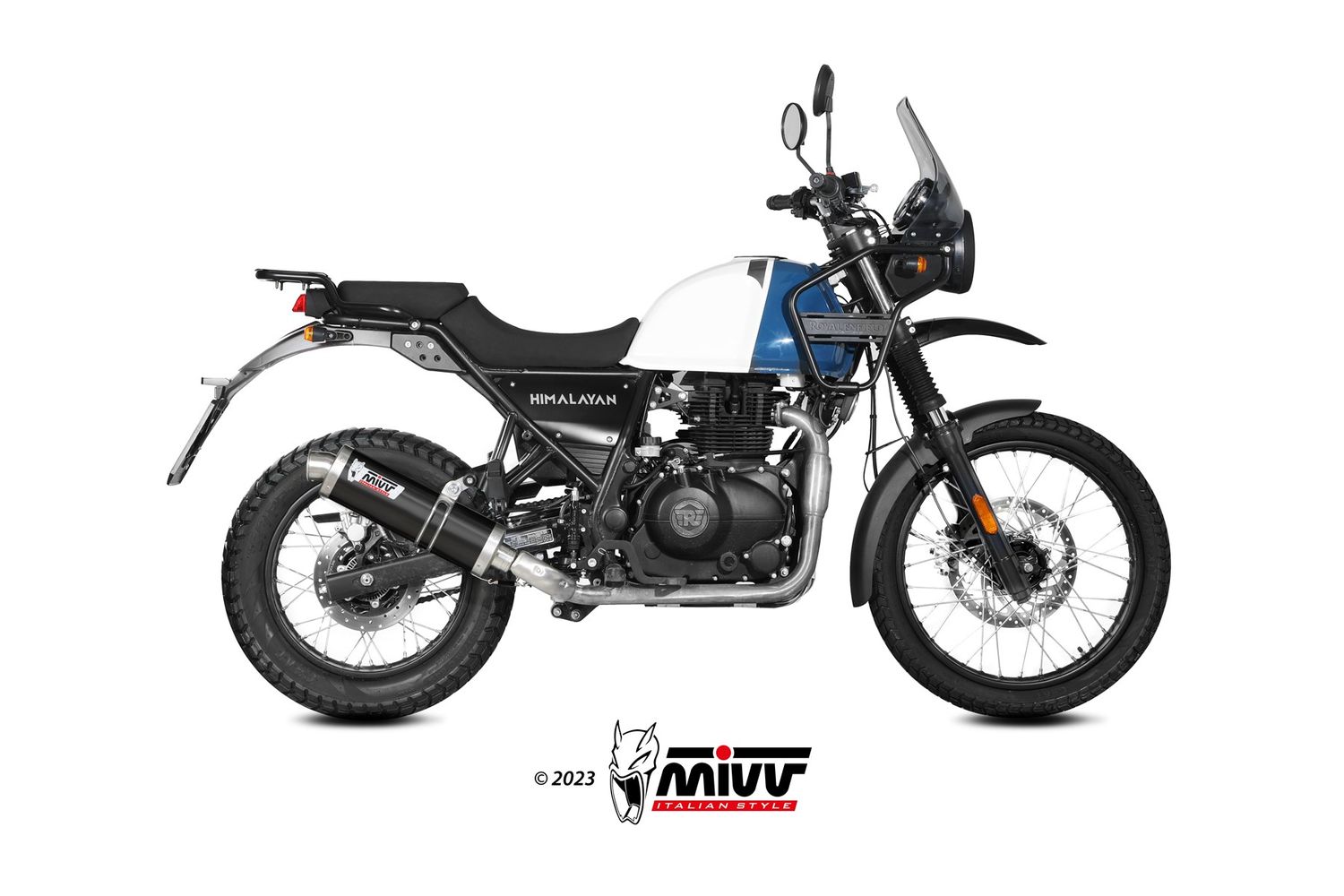 Escape Mivv ACERO INOXIDABLE NEGRO OVALADO ROYAL ENFIELD HIMALAYAN 2021 > 2023