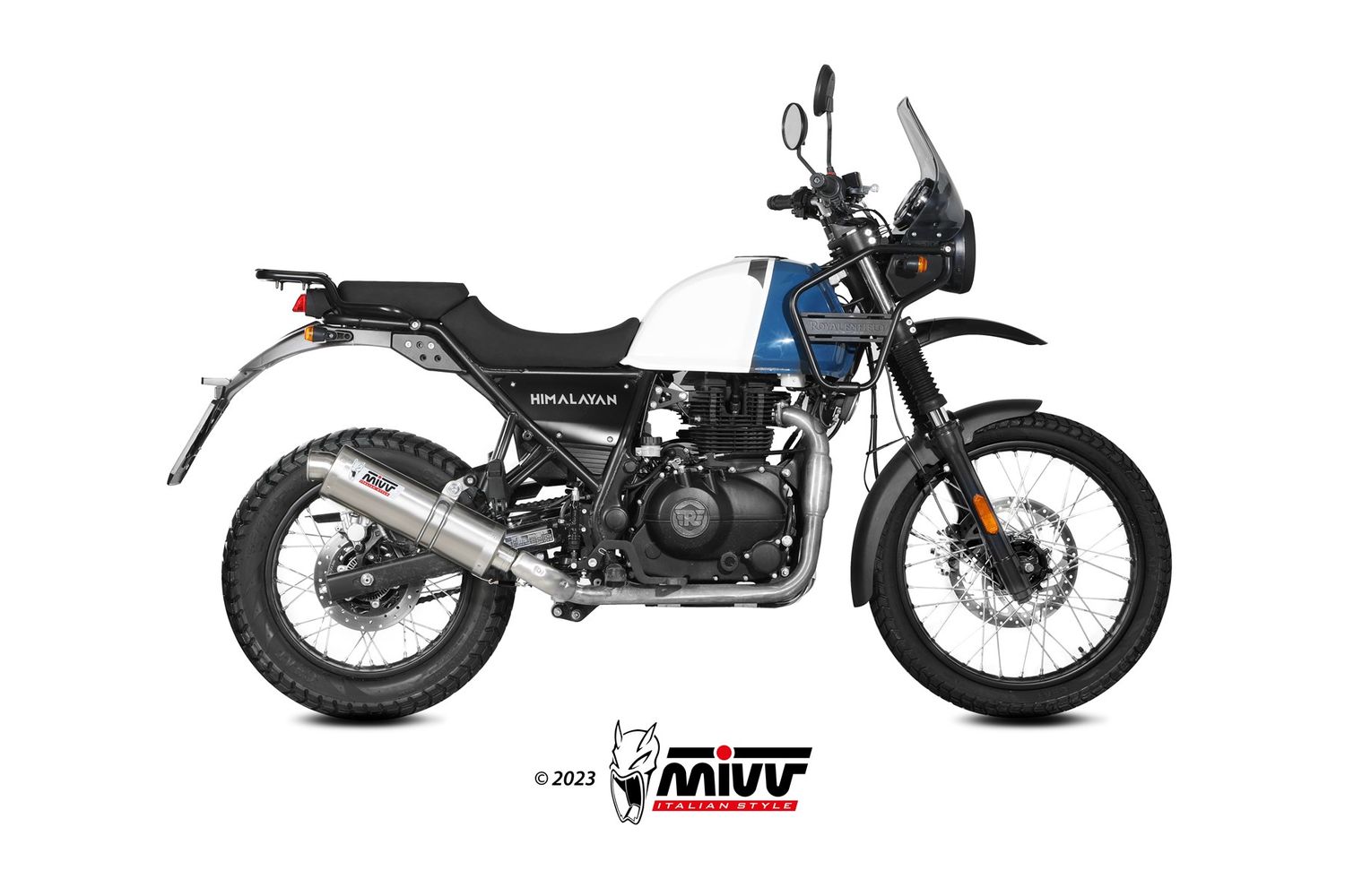 Escape Mivv ACERO INOXIDABLE OVALADO ROYAL ENFIELD HIMALAYAN 2021 > 2023