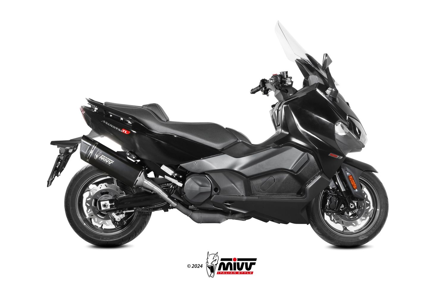 Escape Mivv SR-1 ACERO INOXIDABLE NEGRO SYM MAXSYM TL 508 2021 > 2024