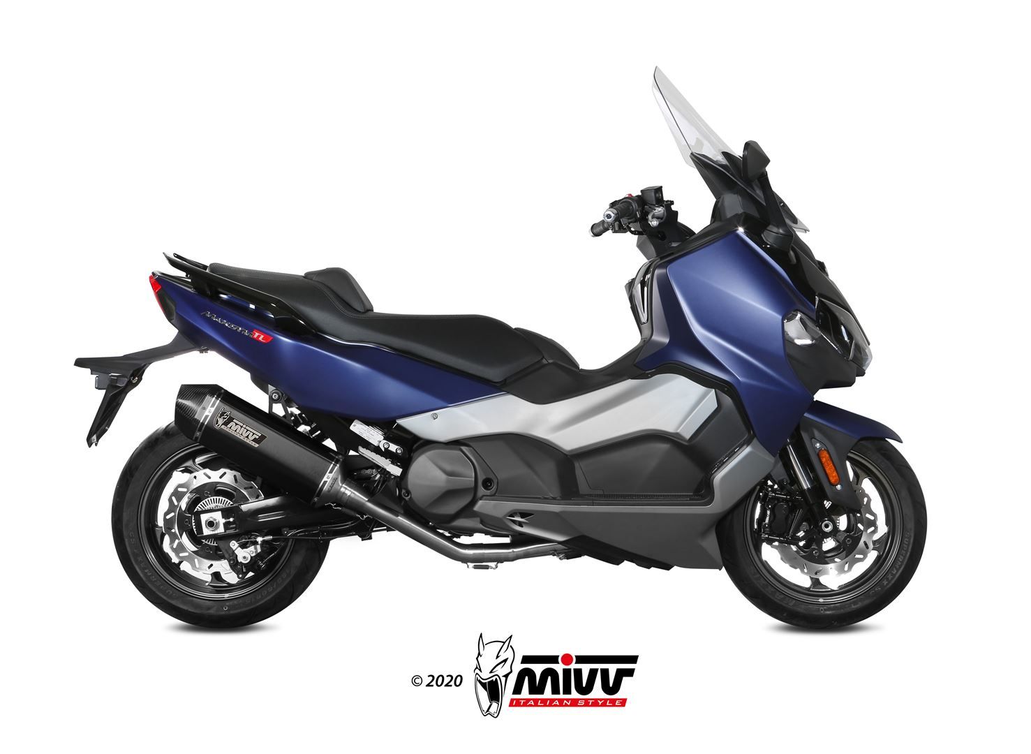 Escape Mivv BORDE DE VELOCIDAD INOXIDABLE NEGRO  SYM MAXSYM TL 500 2019 > 2020