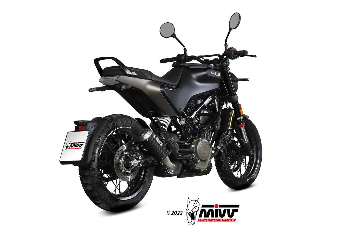 Escape Mivv MK3 CARBONO HUSQVARNA SVARTPILEN / VITPILEN 401 2021 > 2023