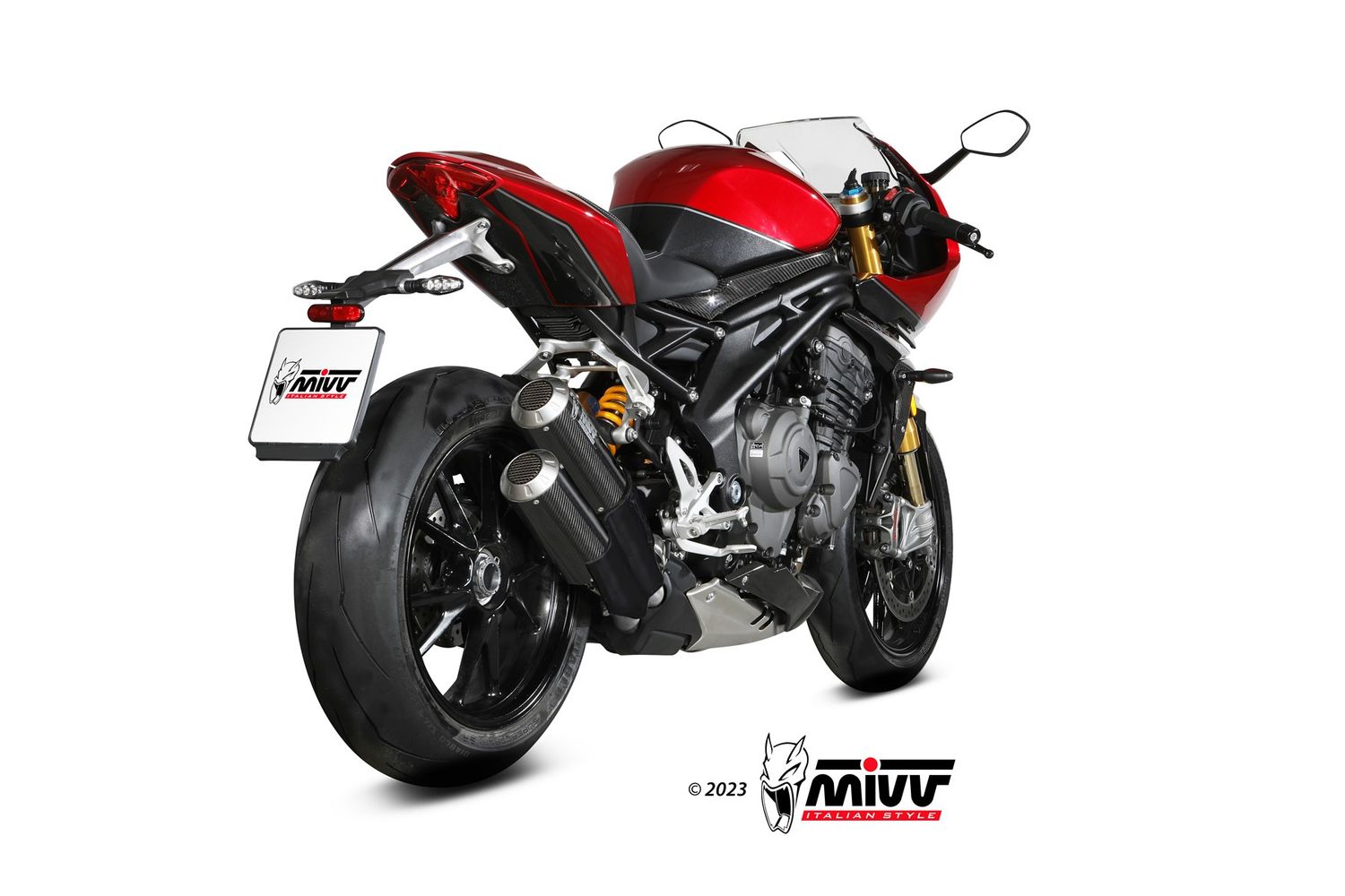 Escape Mivv MK3 CARBONO TRIUMPH SPEED TRIPLE 1200 RR / RS 2021 > 2024