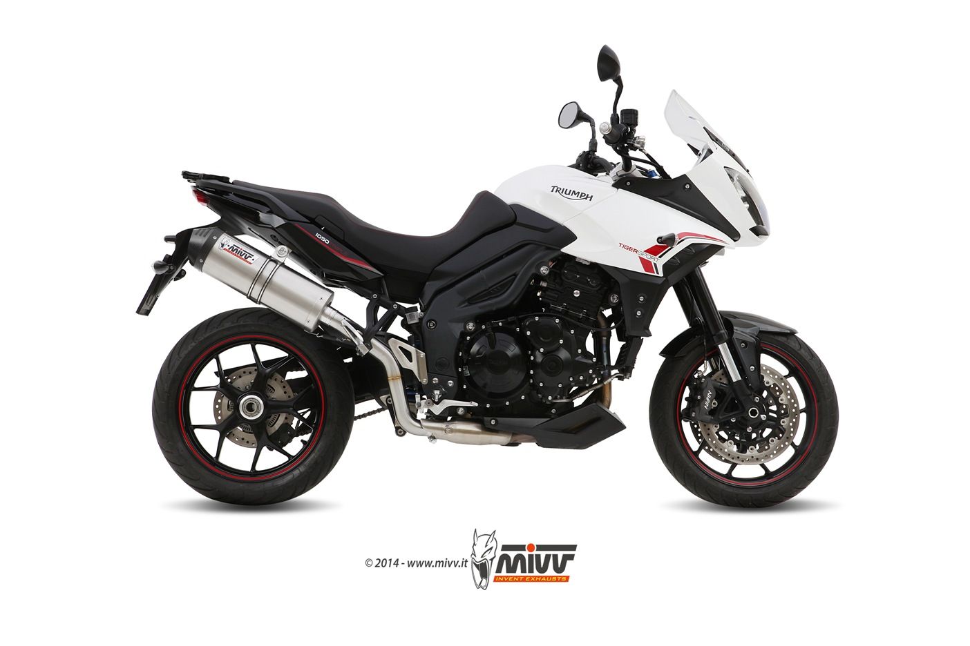 Escape Mivv OVAL TITANIO CON TAPA DE CARBONO  TRIUMPH TIGER 1050 2013 > 2016