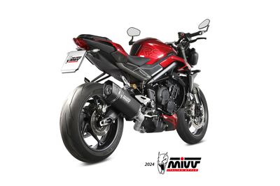Escape Mivv SR-1 TITANIO NEGRO TRIUMPH STREET TRIPLE 765 R / RS 2023 > 2024