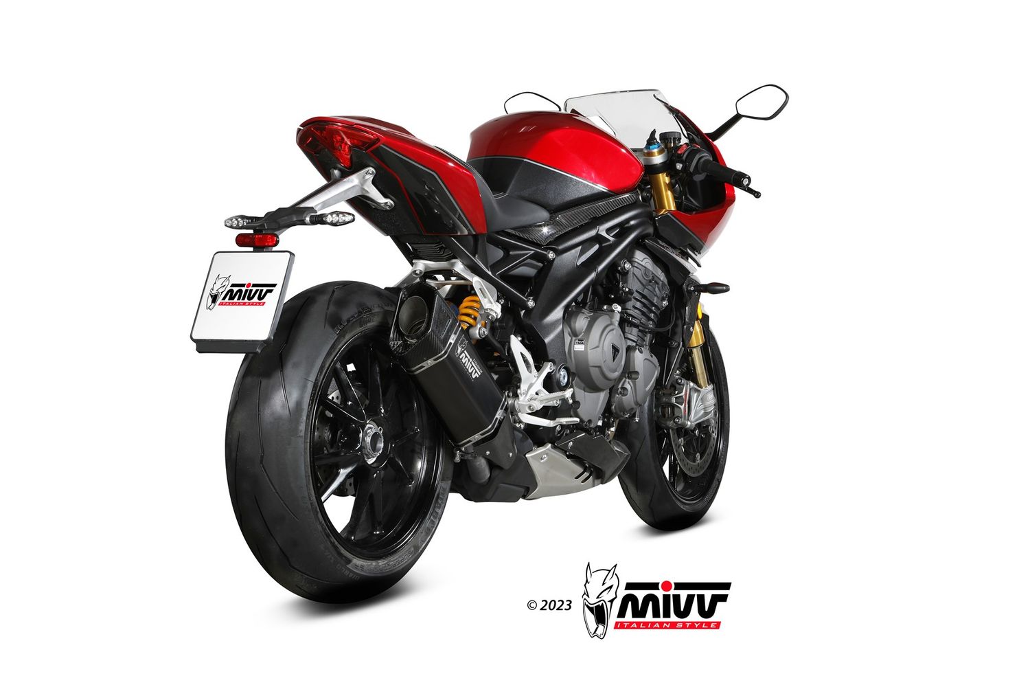 Escape Mivv SR-1 TITANIO NEGRO TRIUMPH SPEED TRIPLE 1200 RR / RS 2021 > 2024