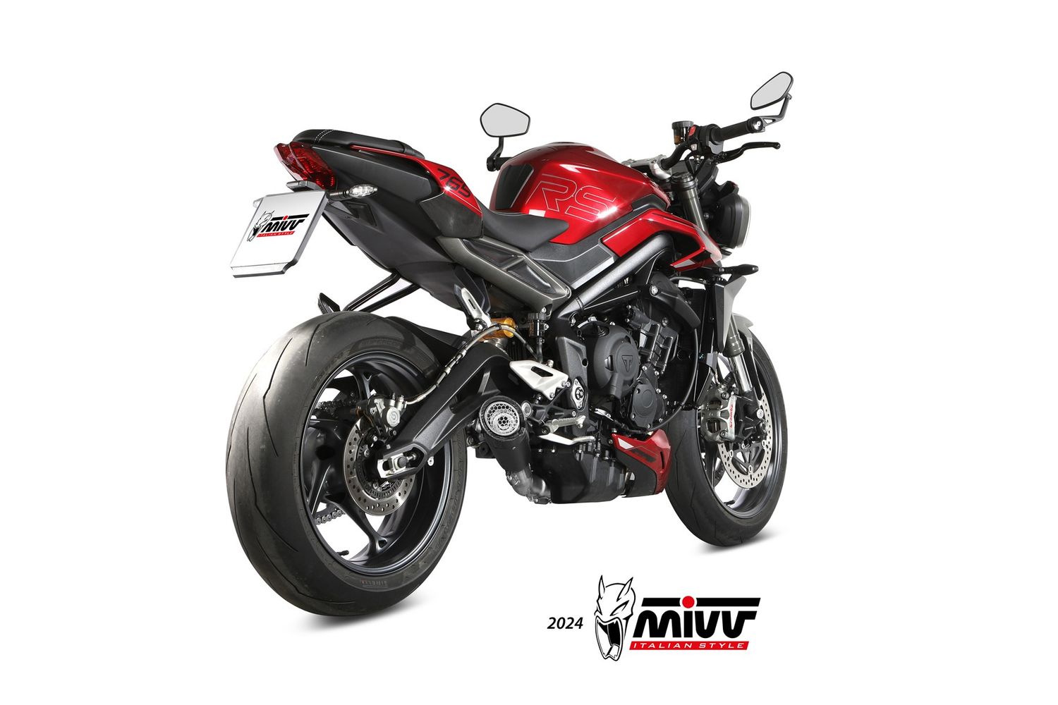 Escape Mivv X-M5 INOX NEGRO TRIUMPH STREET TRIPLE 765 R / RS 2023 > 2024