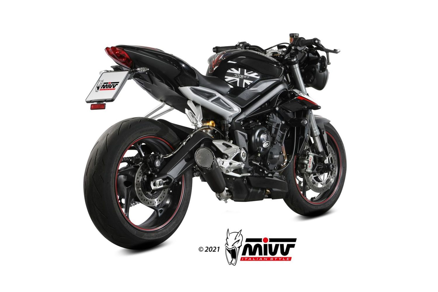 Escape Mivv X-M5 INOX NEGRO TRIUMPH STREET TRIPLE 660 S 2017 > 2022