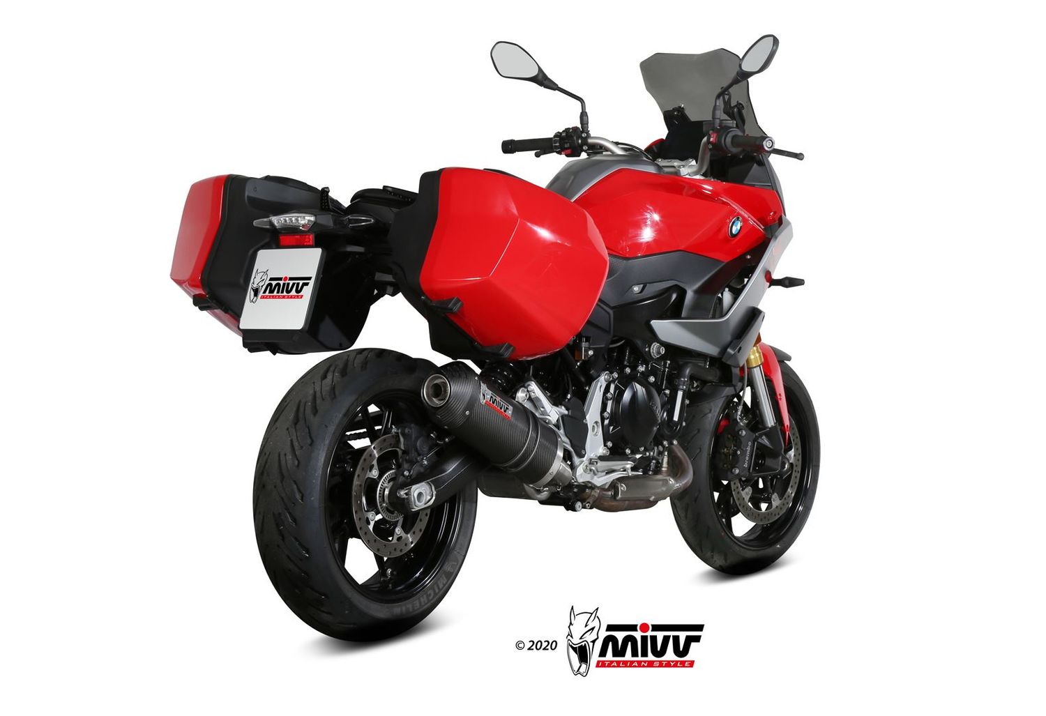 Escape Mivv OVAL CARBONO CON TAPA DE CARBONO BMW F 900 XR 2025 > 2025