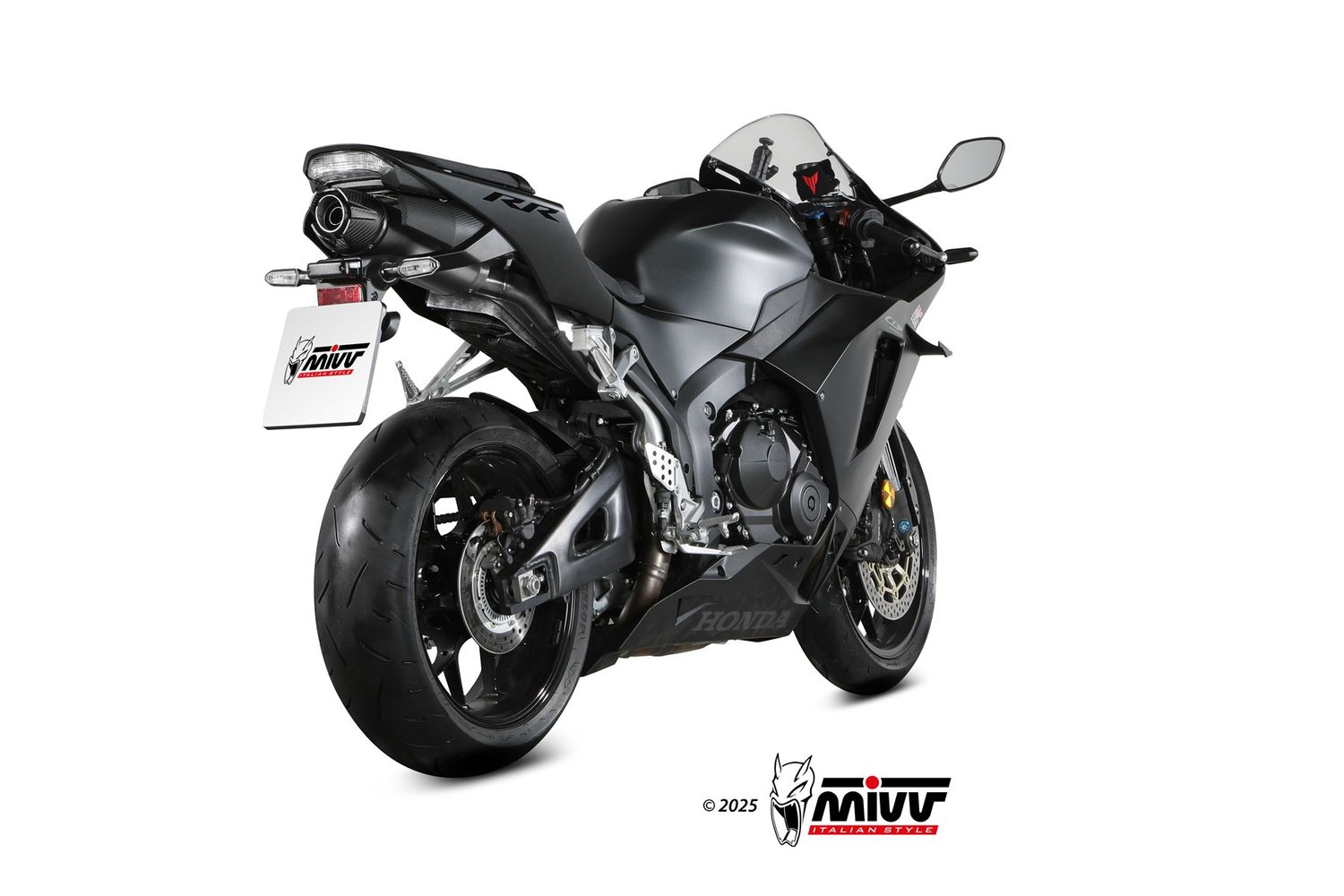 Escape Mivv AK-1 TITANIO CON TAPA DE CARBONO HONDA CBR 600 RR 2024 > 2025