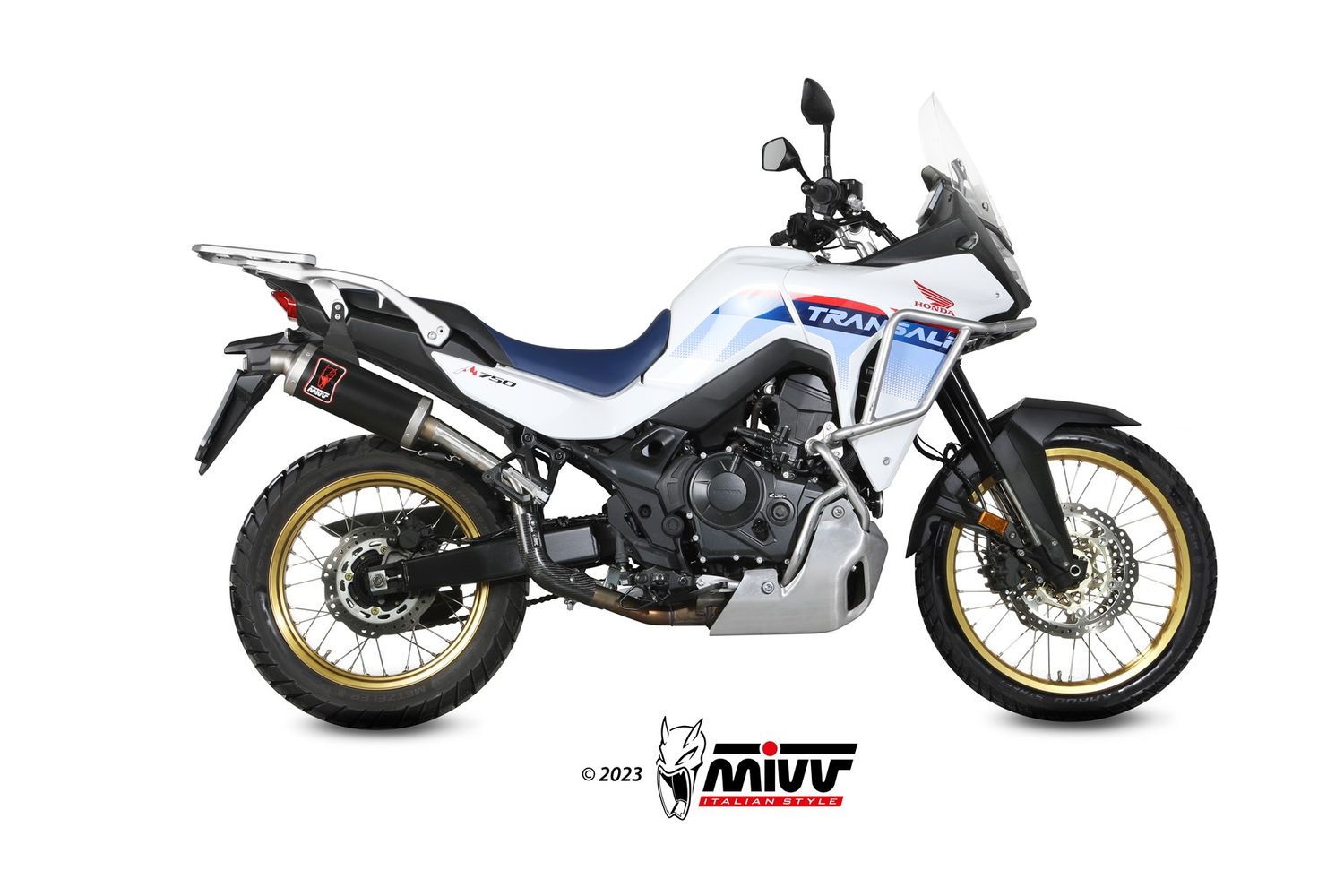 Escape Mivv DAKAR INOX NEGRO HONDA XL 750 TRANSALP 2025 > 2025
