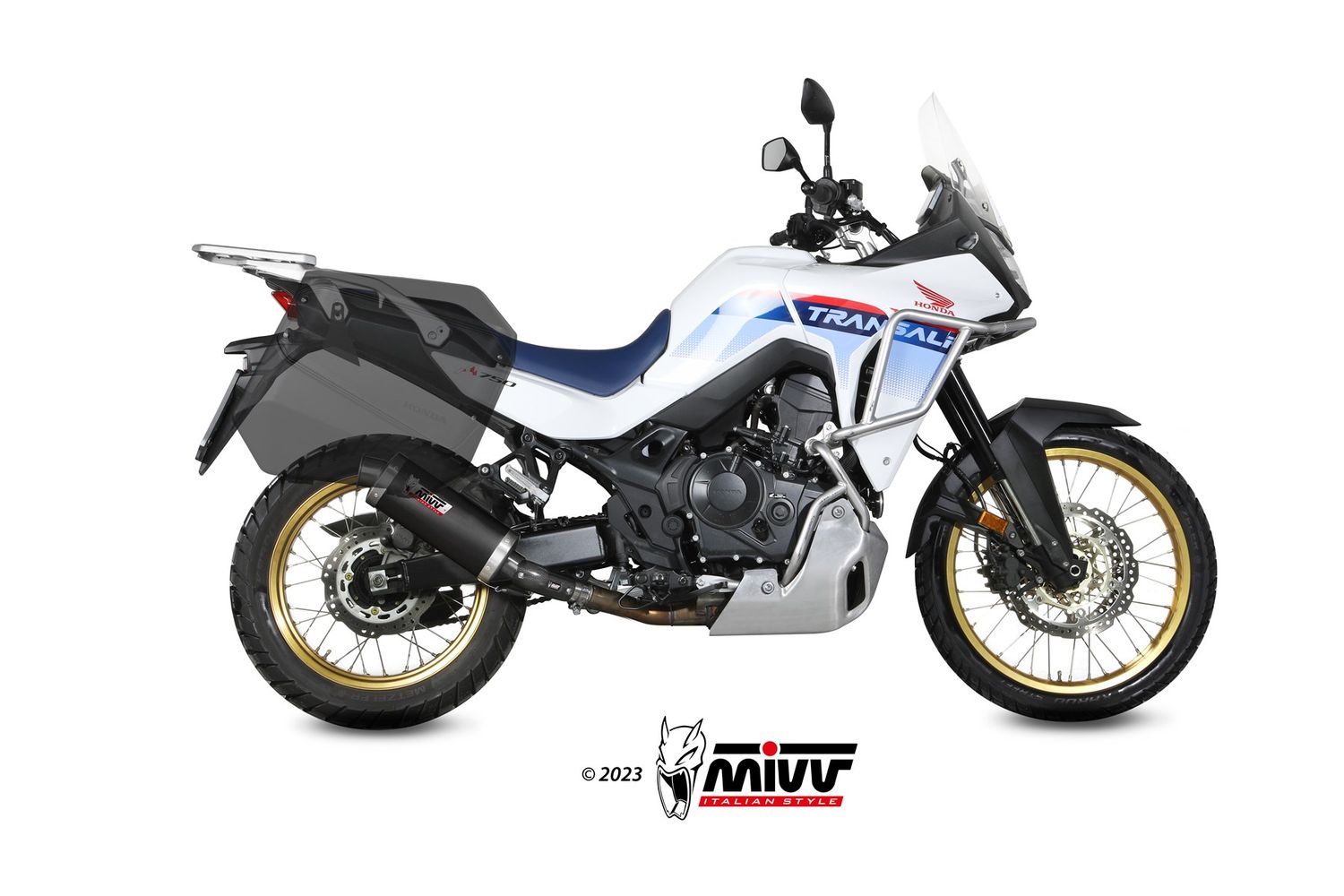 Escape Mivv OVAL INOX NEGRO HONDA XL 750 TRANSALP 2025 > 2025