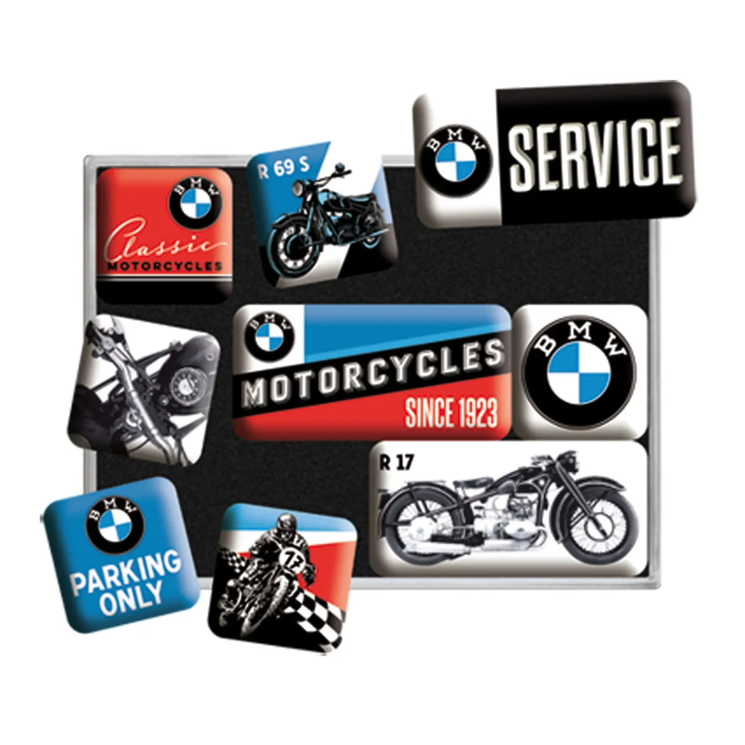 Juego de imanes "Motocicletas", 9 piezas BMW