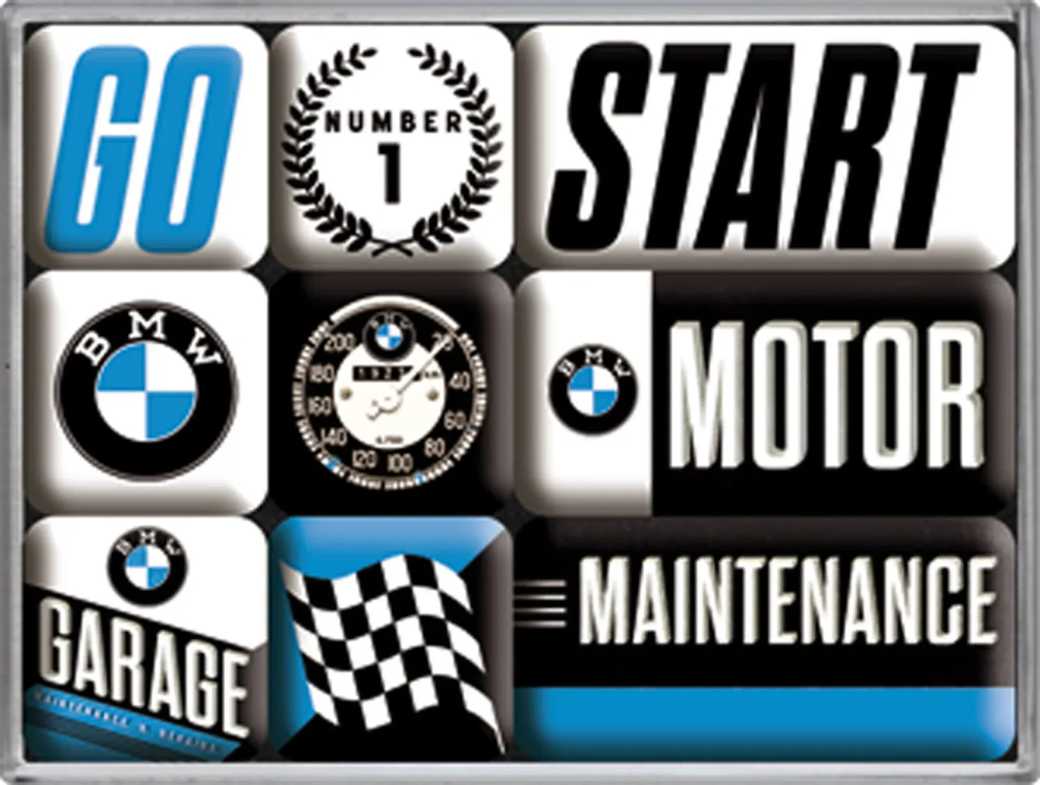 Juego de imanes "Motocicletas", 9 piezas BMW