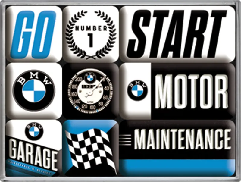Juego de imanes "Motocicletas", 9 piezas BMW