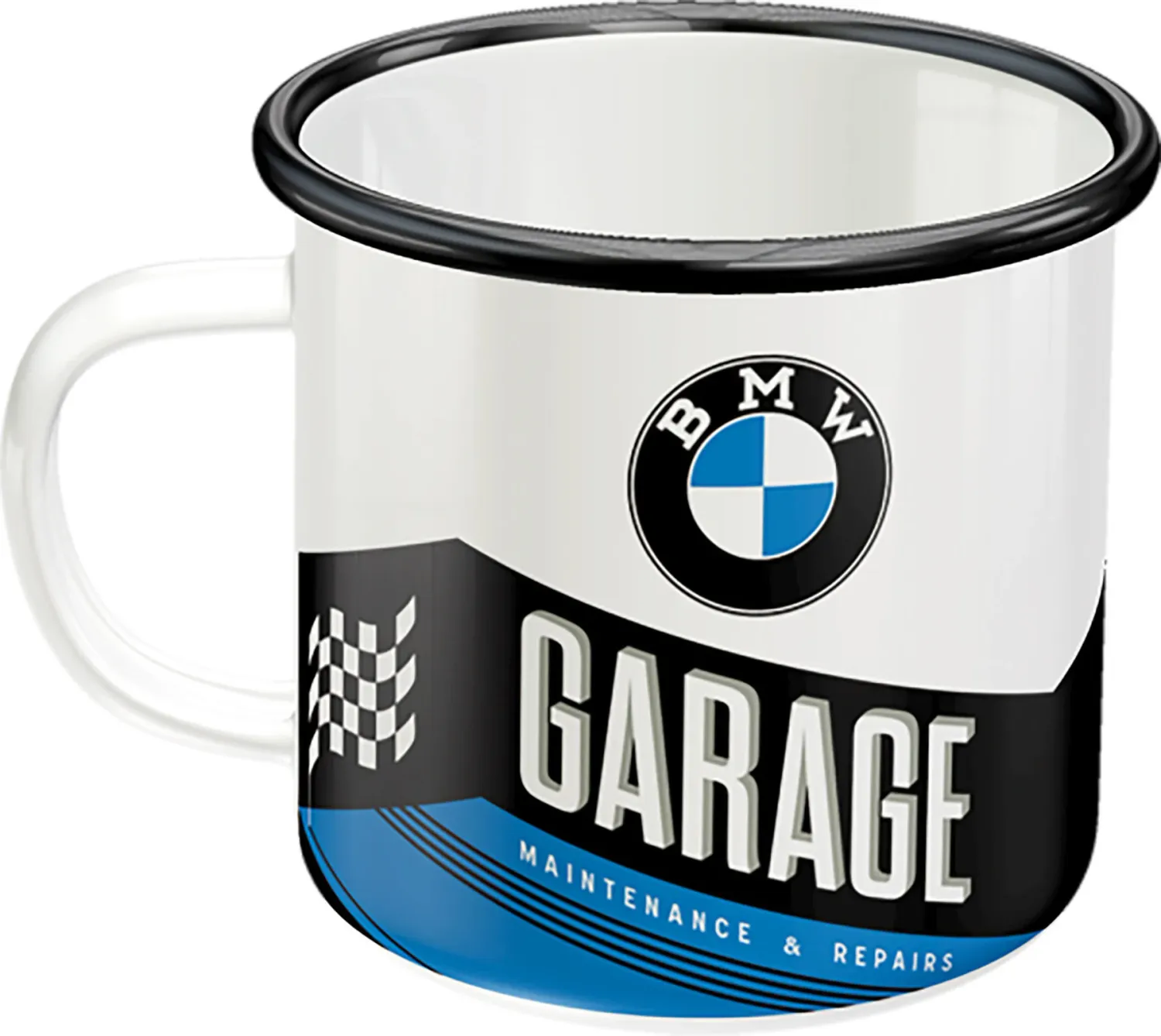 Taza de esmalte retro - BMW Garage