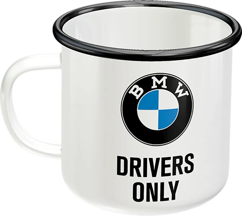 Taza de esmalte BMW Solo para conductores