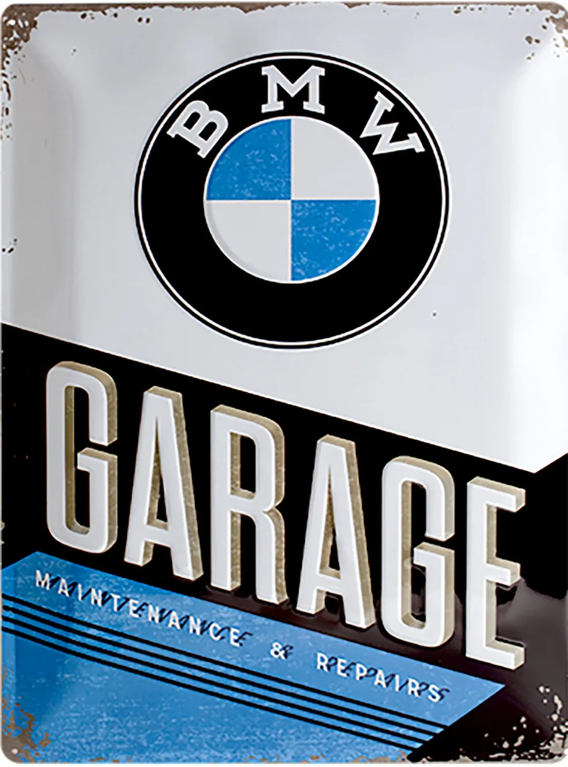 Letrero metálico BMW "Garaje"