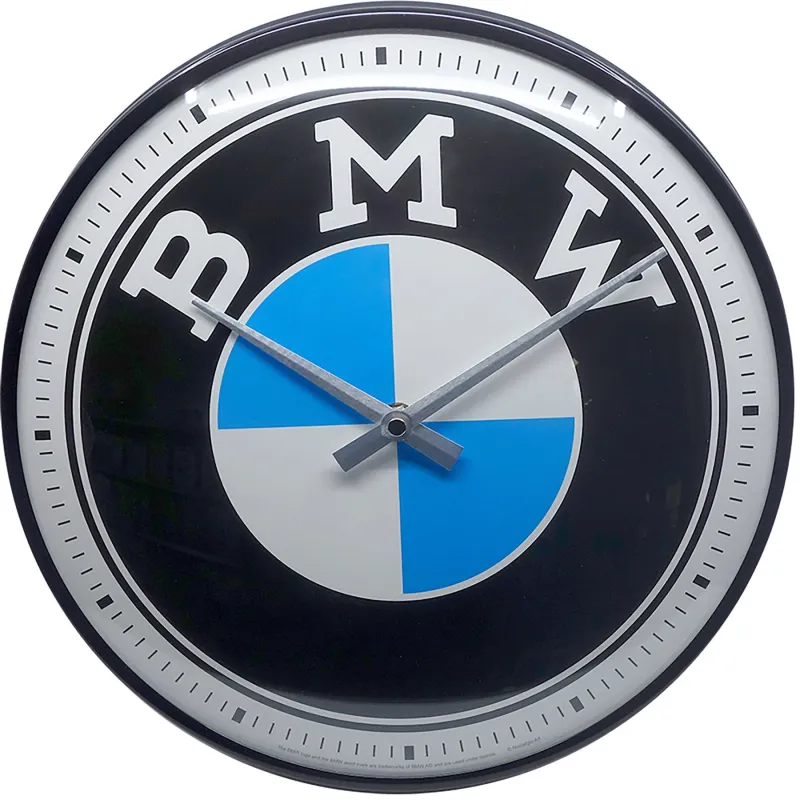 Reloj de pared retro con el logotipo de BMW