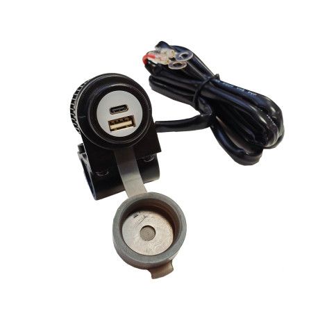 TOMA DE CARGA PARA MANILLAR CTR DOBLE USB / USB-C