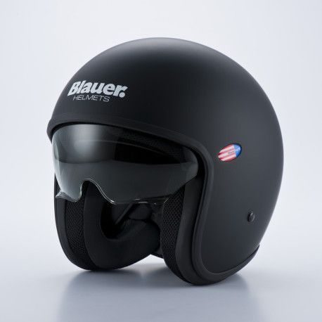 CASCO BLAUER PILOT 06 MONOCOLOR NEGRO MATE