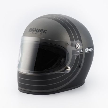 CASCO BLAUER 80´S 06 TITANIO / NEGRO