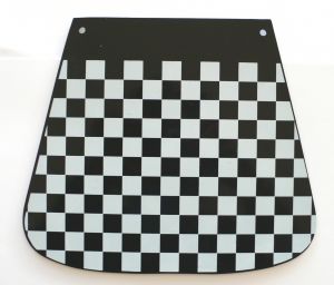 Faldilla guardabarros trasero RMS Vespa Vintage cuadros Blancos