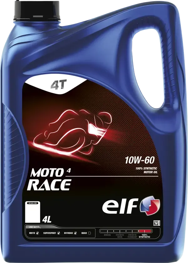 Aceite Elf OIL OIL MOTO 4 RACE 10W-60 SYN 4L
