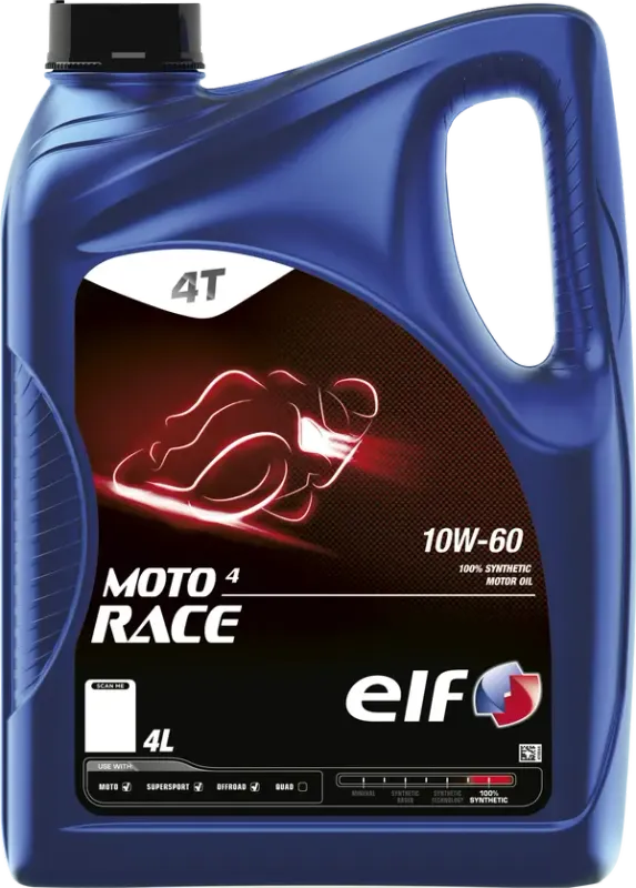Aceite Elf OIL OIL MOTO 4 RACE 10W-60 SYN 4L