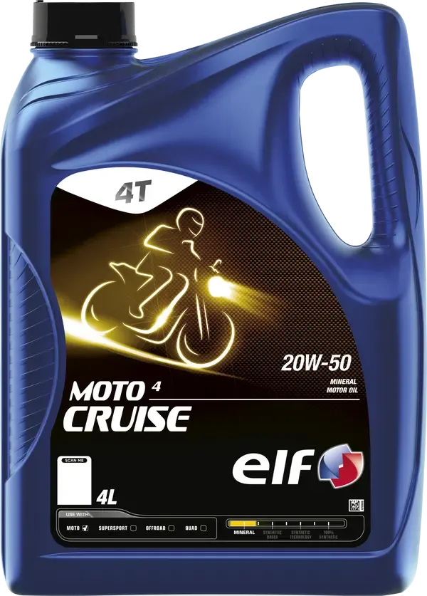 Aceite Elf OIL MOTO 4 CRUISE 20W50 ADV 4L