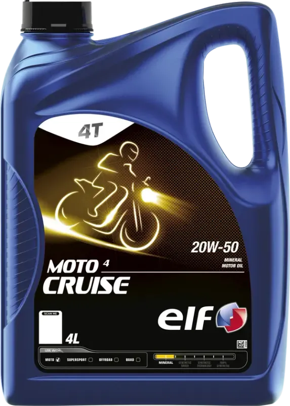 Aceite Elf OIL MOTO 4 CRUISE 20W50 ADV 4L