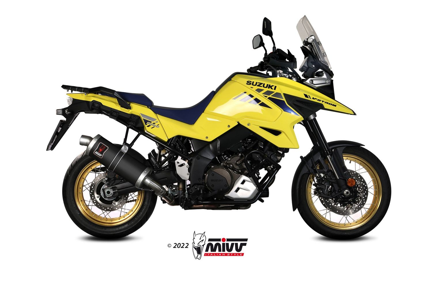 Sistema de escape Mivv DAKAR INOX NEGRO para SUZUKI V-STROM 1050 2025 > 2025