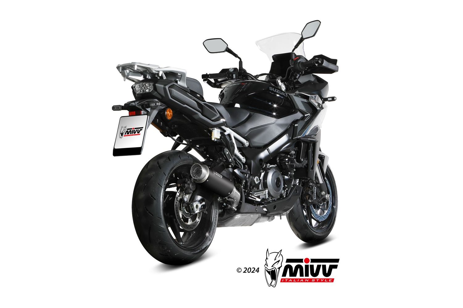 Sistema de escape Mivv INOX NEGRO para SUZUKI GSX-S 1000 GX 2025 > 2025