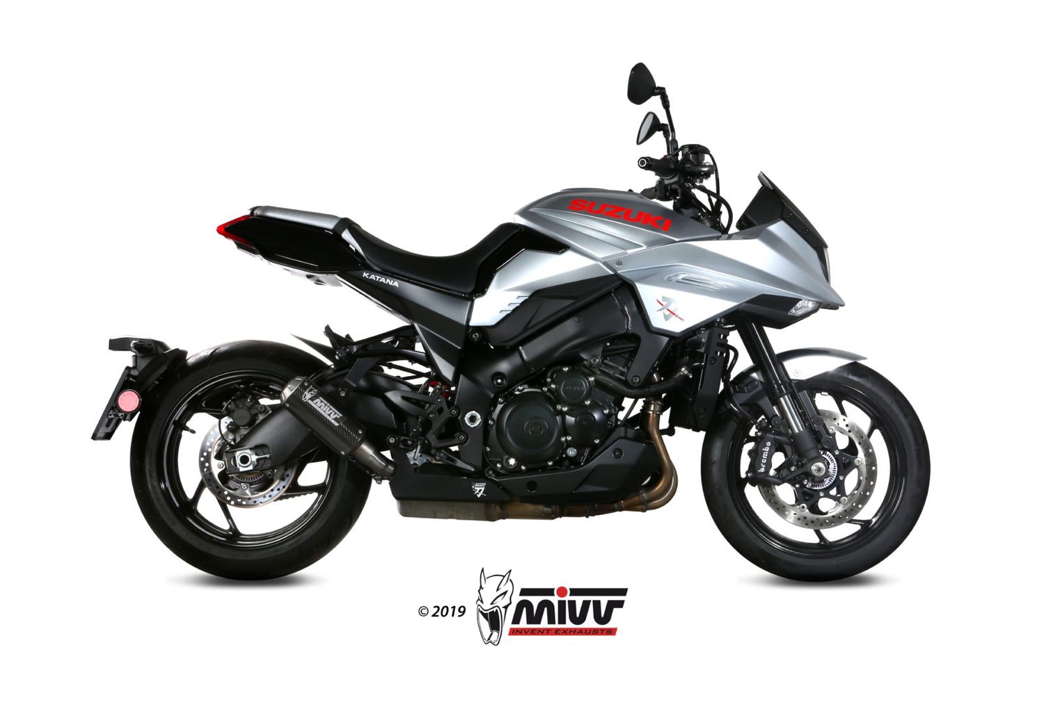 Sistema de escape Mivv MK3 INOX NEGRO para SUZUKI KATANA 2025 > 2025