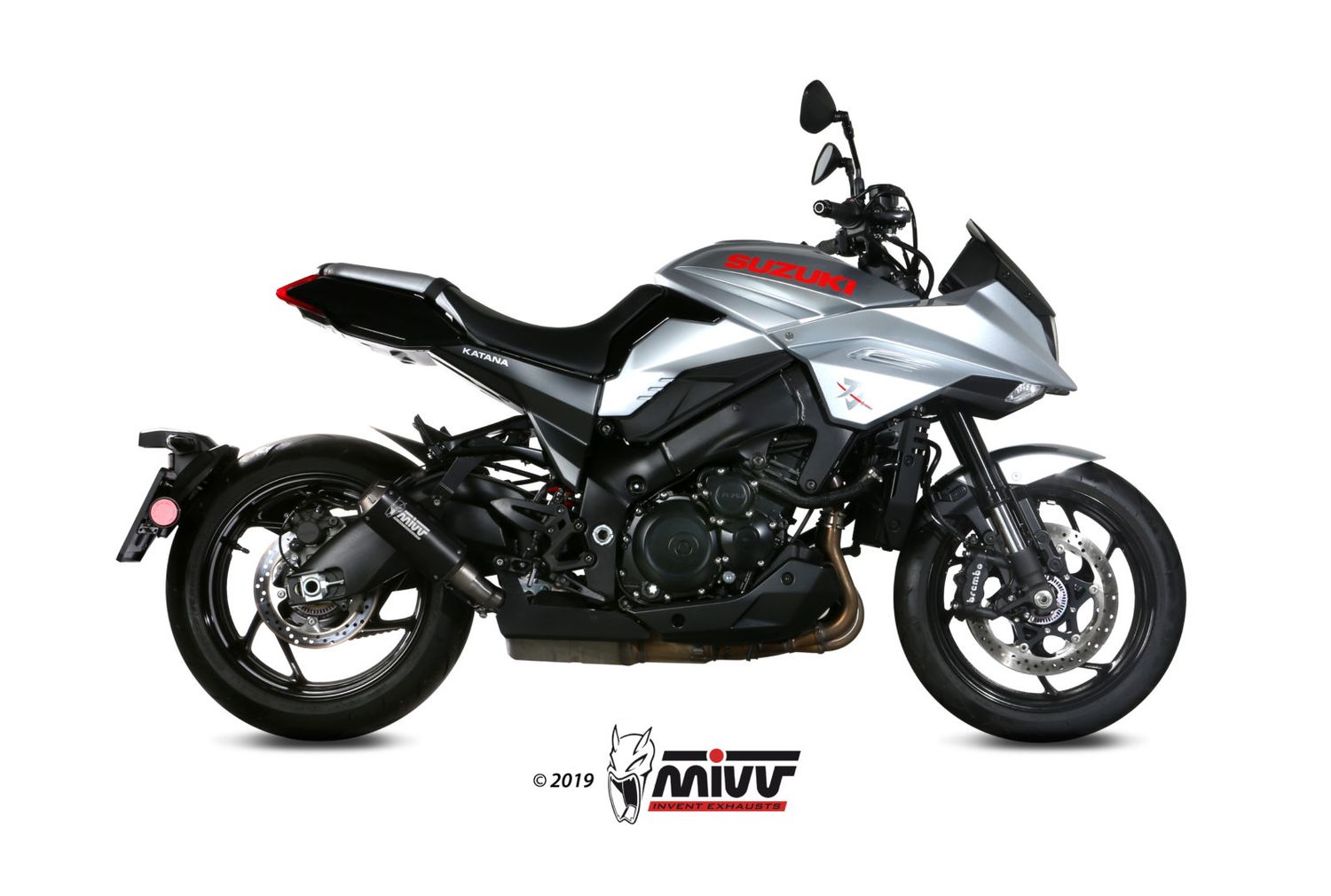 Sistema de escape Mivv MK3 INOX NEGRO para SUZUKI KATANA 2025 > 2025