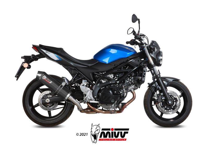 Sistema de escape Mivv OVAL CARBONO CON TAPA DE CARBONO SUZUKI SV 650 2025 > 2025