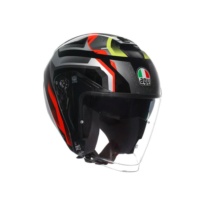 CASCO AGV IRIDES AGV E2206 ZURIGO BLACK/RED/YELLOW FLUO