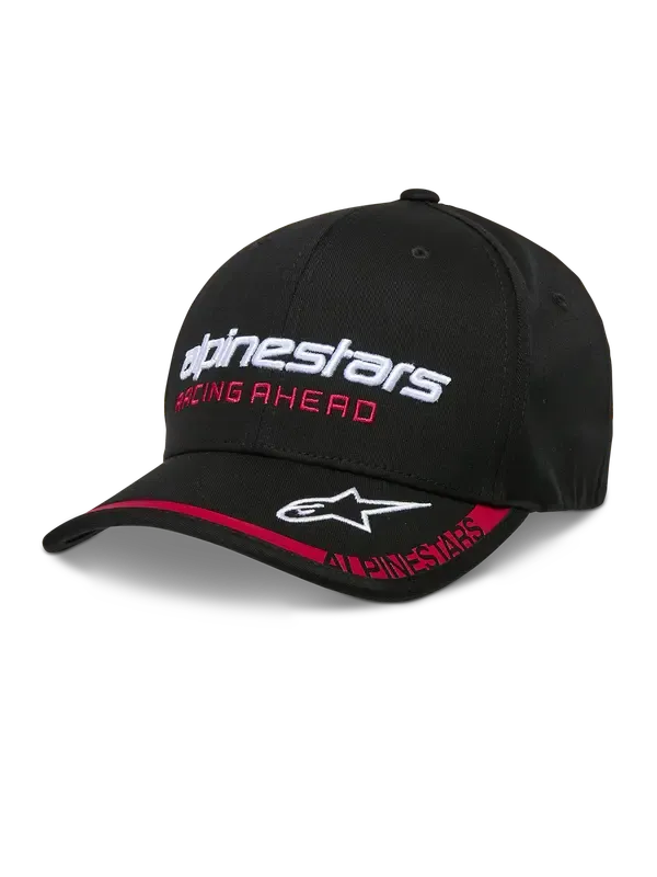 Gorra con visera curvada Indent ALPINESTARS HAT CRV BILL INDENT BLACK/RED