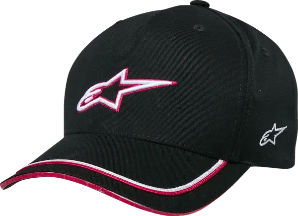 Gorra Alpinestars HAT CRV BILL SNP ASCENSION BLACK/RED
