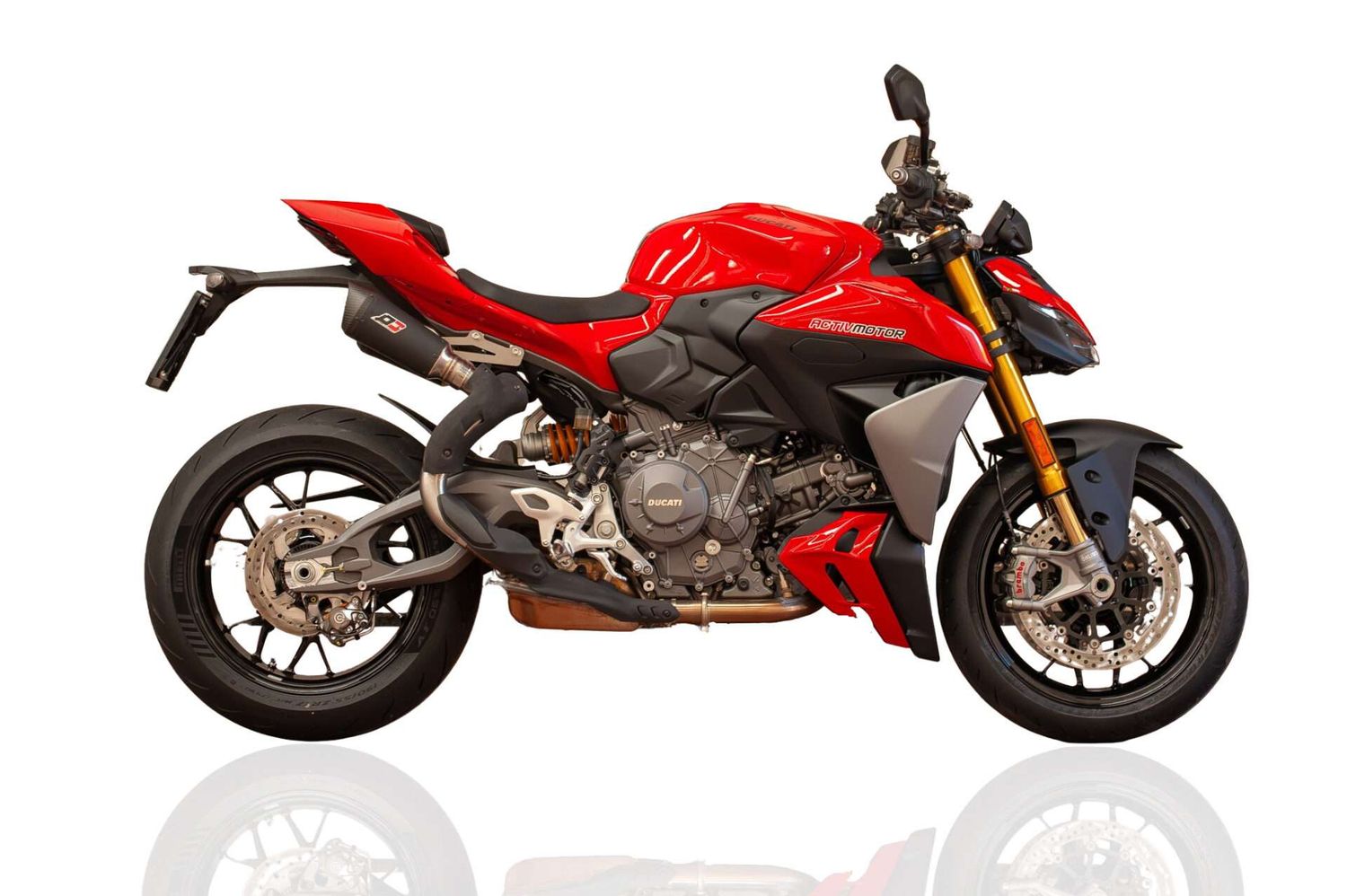 SISTEMA DE ESCAPE SEMI COMPLETO GUNSHOT DARK MATTER ESCAPE QD Ducati Streetfighter V2 2025 EURO5