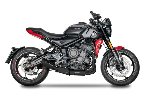 Sistema de escape completo 60'S Silencer, colector con pre-silenciador BOX en acero inoxidable AISI 304 Spark EXHAUST EVO ECE SS FULL SYS TRIDENT660-DAYTONA660 BK