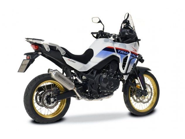 SILENCIADOR BAJO TERMINAL DE ESCAPE SP-2 TITANIO CORTO HP CULTIVIS HONDA TRANSALP XL 750 2023-2025