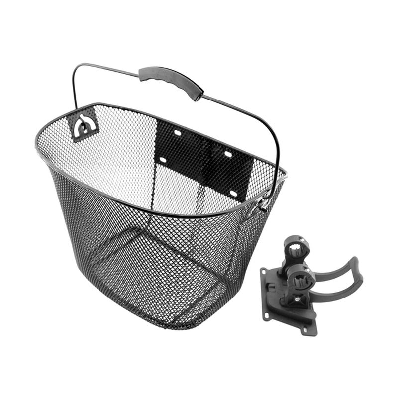 Cesta bicicleta con asa, para manillares desde Ø22,2 hasta 31,8mm