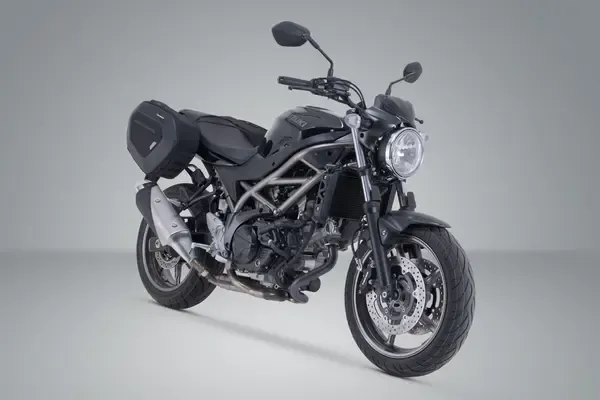 Set de alforjas PRO BLAZE. Negro. Suzuki SV650 ABS (15-), SV650 X (18-).
