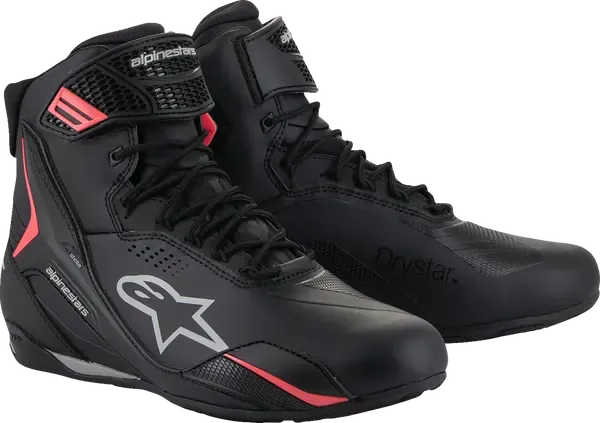 Zapatos para moto Stella Faster-4 Drystar® (mujer) ALPINESTARS SHOES 4W FASTER-4 DS BLACK/GRAY/CORAL