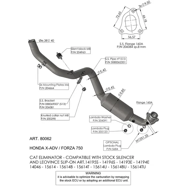 Colectores LEOVINCE HEADER HONDA X-ADV 750