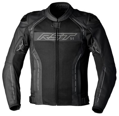 Chaqueta de cuero RST S-1 Mesh CE hombre - Negro Chaqueta de cuero RST S-1 Mesh CE hombre - Negro