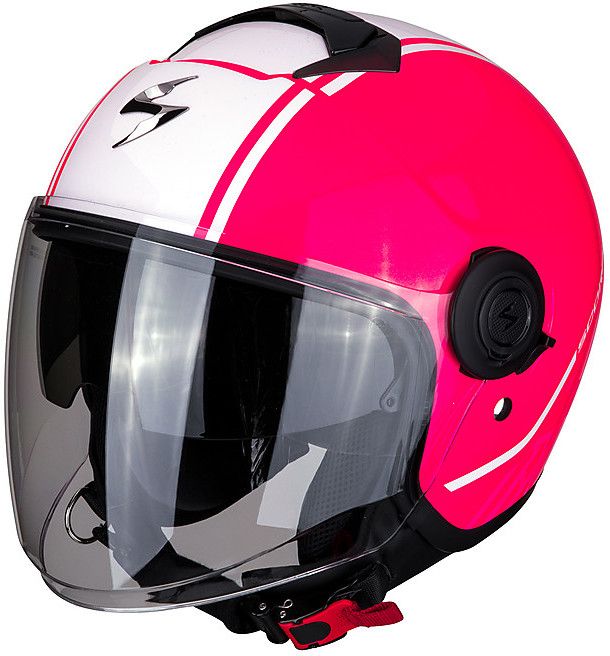 Casco jet Scorpion EXO CITY AVENUE Rosa Blanco