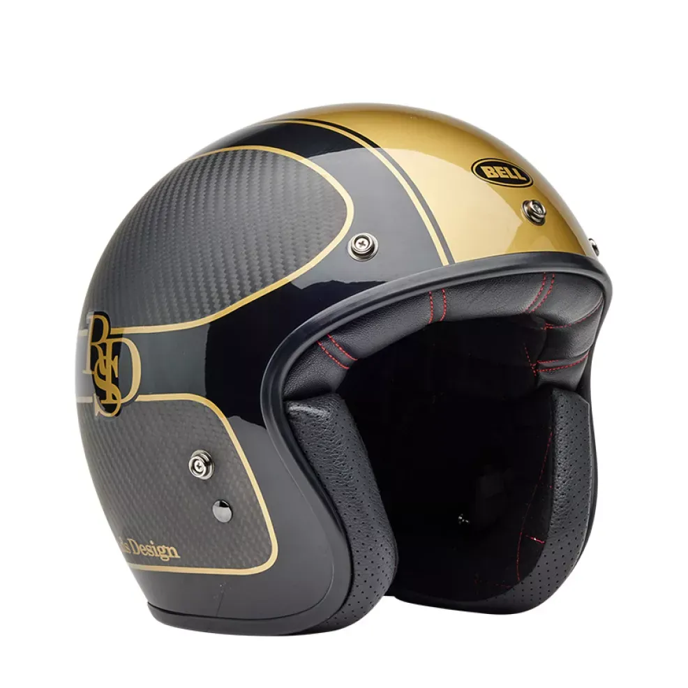 Casco BELL Custom 500 Carbon - RSD Checkmate Matte Gloss Black/Gold