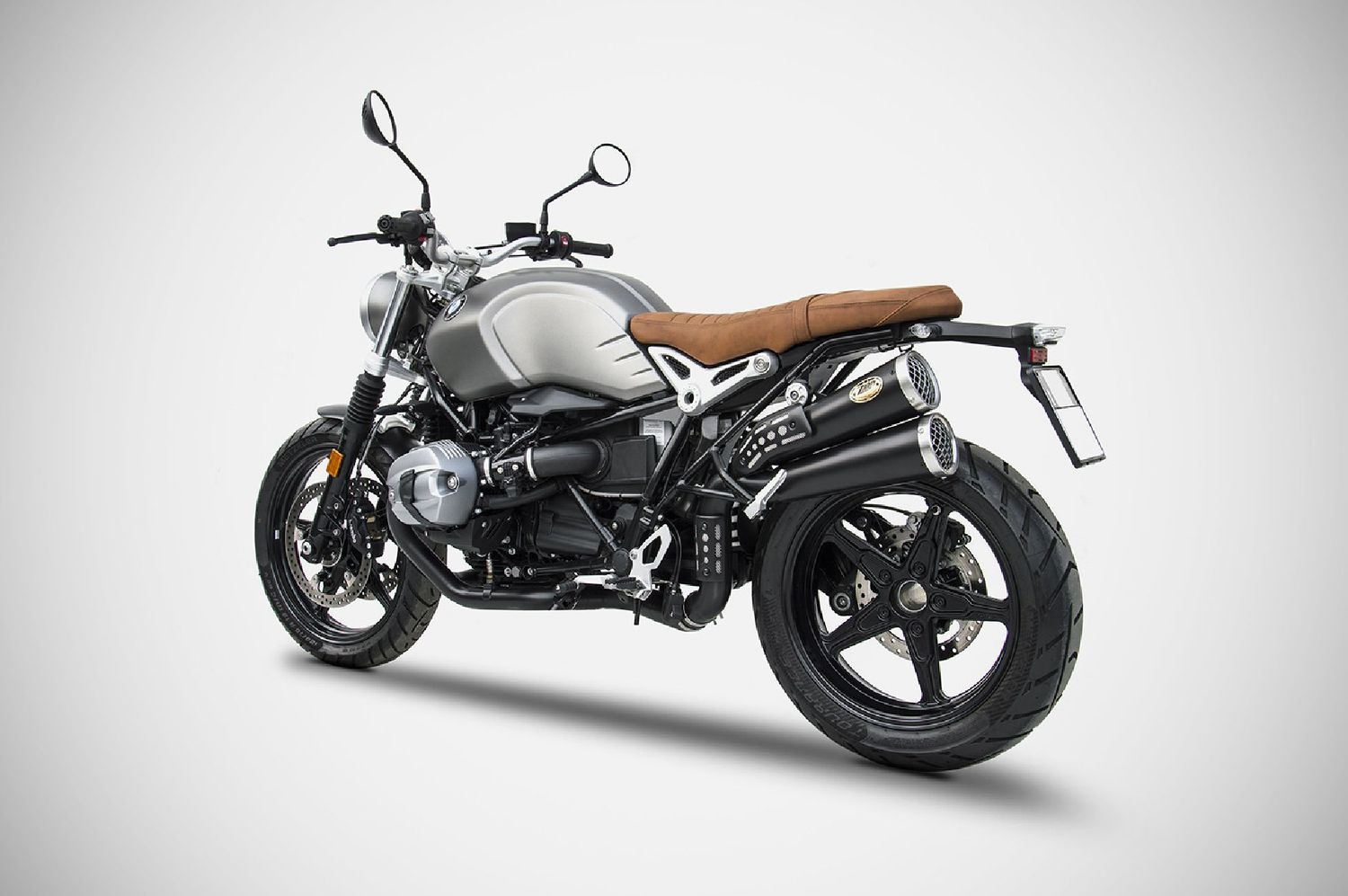 Escape Zard para R nine T Scrambler | "THUNDERBOLT" SLIP-ON (17-20) Negro - Racing
