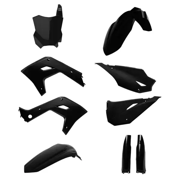 Kit completo de plásticos para Kawasaki POLISPORT BODY KIT RESTYLE24 KX125/250 03-08 BLACK Kit completo de plásticos para Kawasaki POLISPORT BODY KIT RESTYLE24 KX125/250 03-08 BLACK